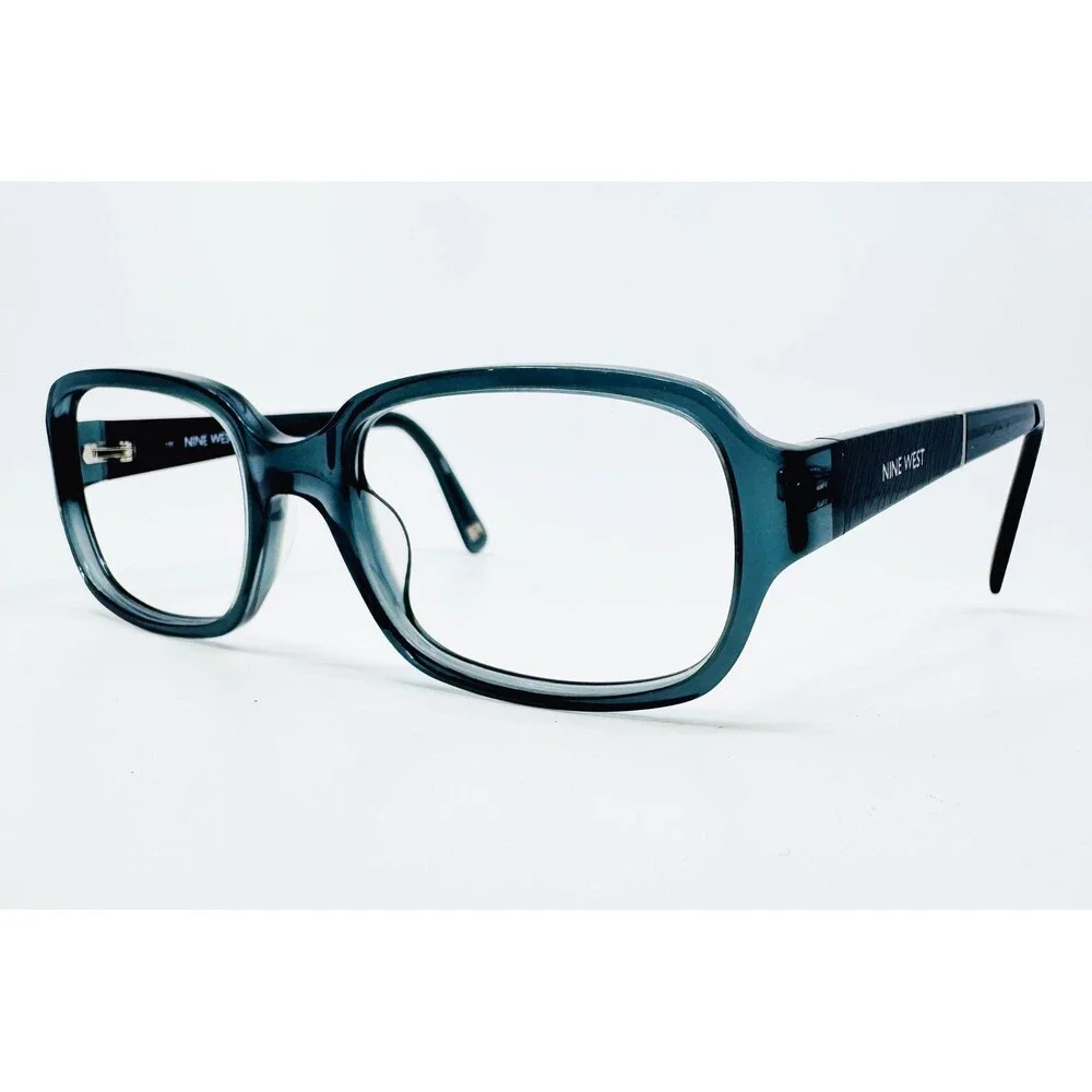 Nine West Eyeglass Frames Womens Teal Blue NW608S 010 Rectangular 55-19-135